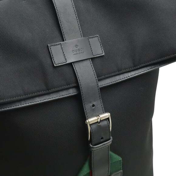 GUCCI Black Leather Backpack main image 5